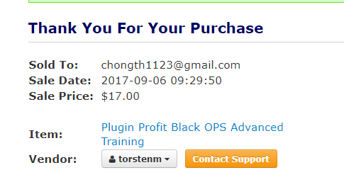 Plugin Profit Black Ops Purchase details